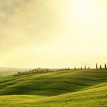 sunset in tuscany